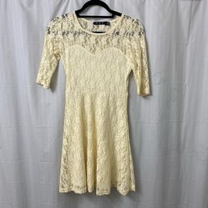 Cream-colored Lace Dress
